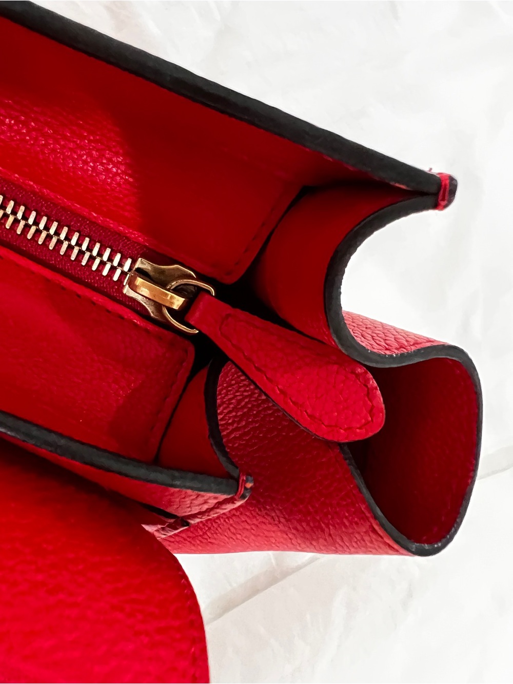 Celine Red Leather Mini Luggage Tote - Picture 7 of 16